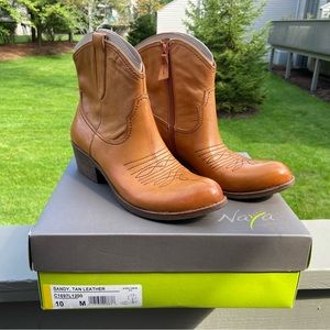 Brand new Naya tan cowboy booties. Women’s 10 M.